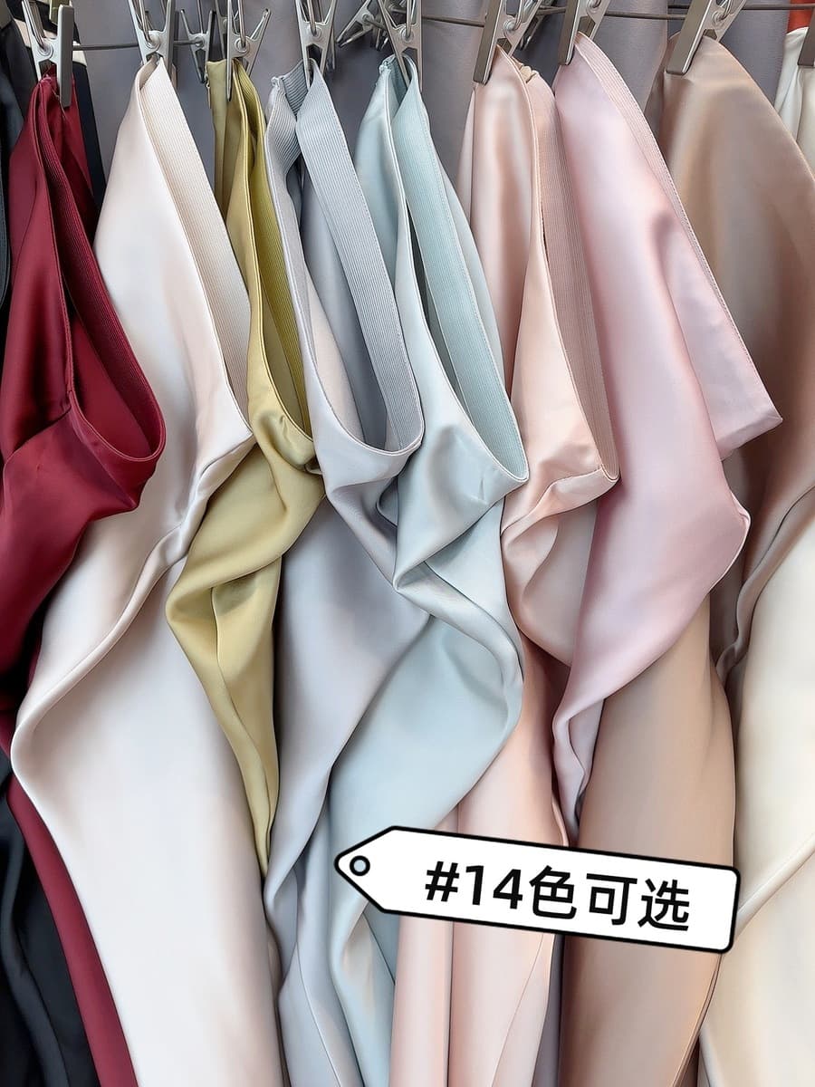 Утягивающая атласная шелковистая юбка средней длины с высокой талией, весна-лето 2024, новая длинная юбка трапециевидной...