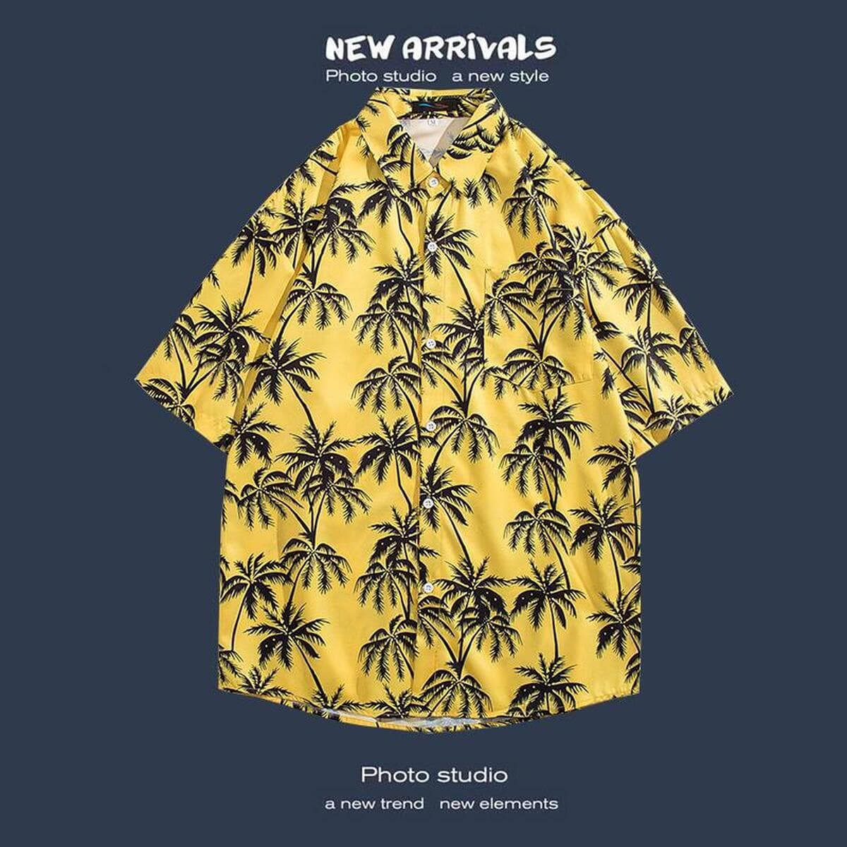 Рубашка с короткими рукавами и цветочным принтом, островной Хайнань, пляжный гонконгский стиль, стиль Sanya Xiawei, тайская...