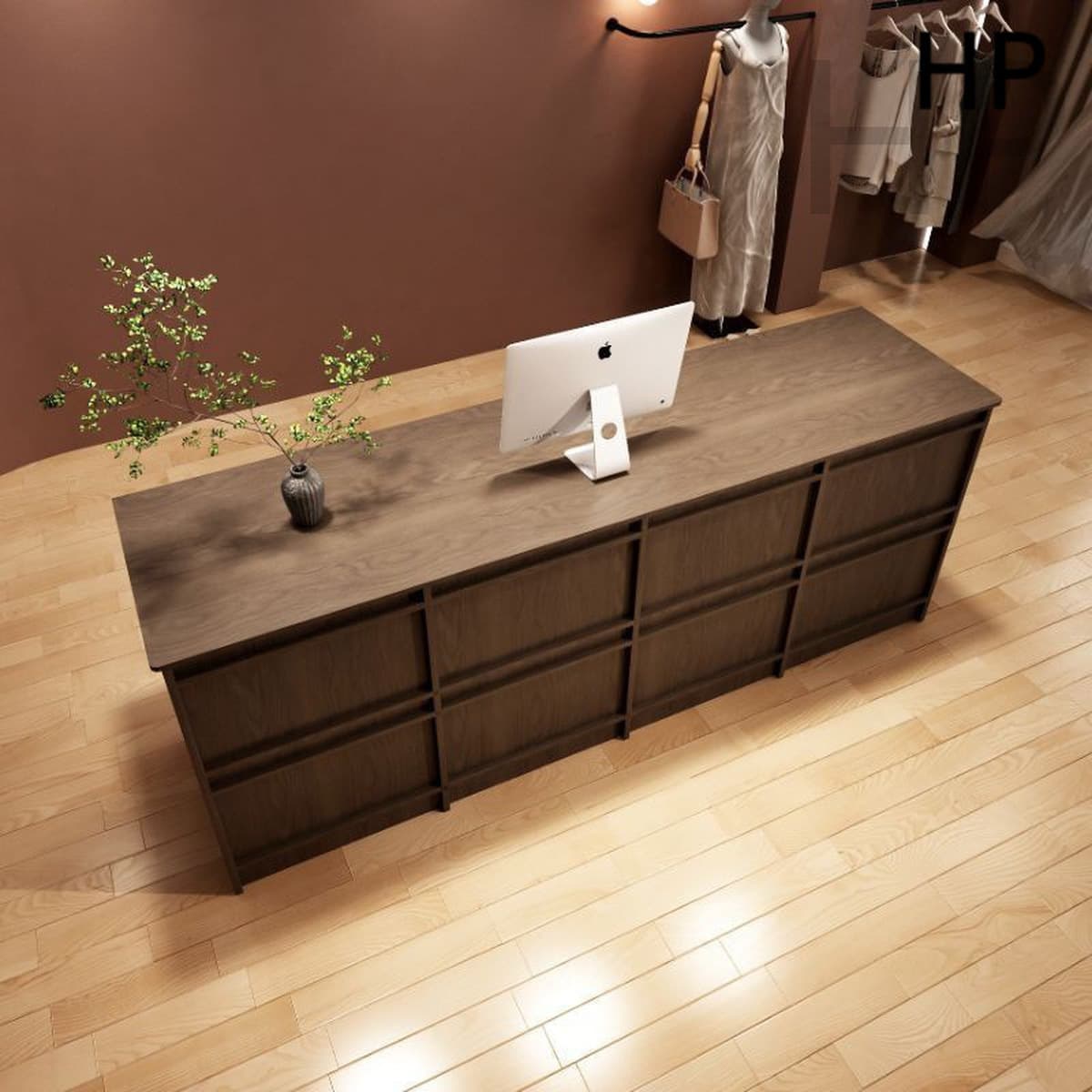 Касса интегрирована в американский бар, теперь ретро-бар новый китайский кассовый стол Салон красоты