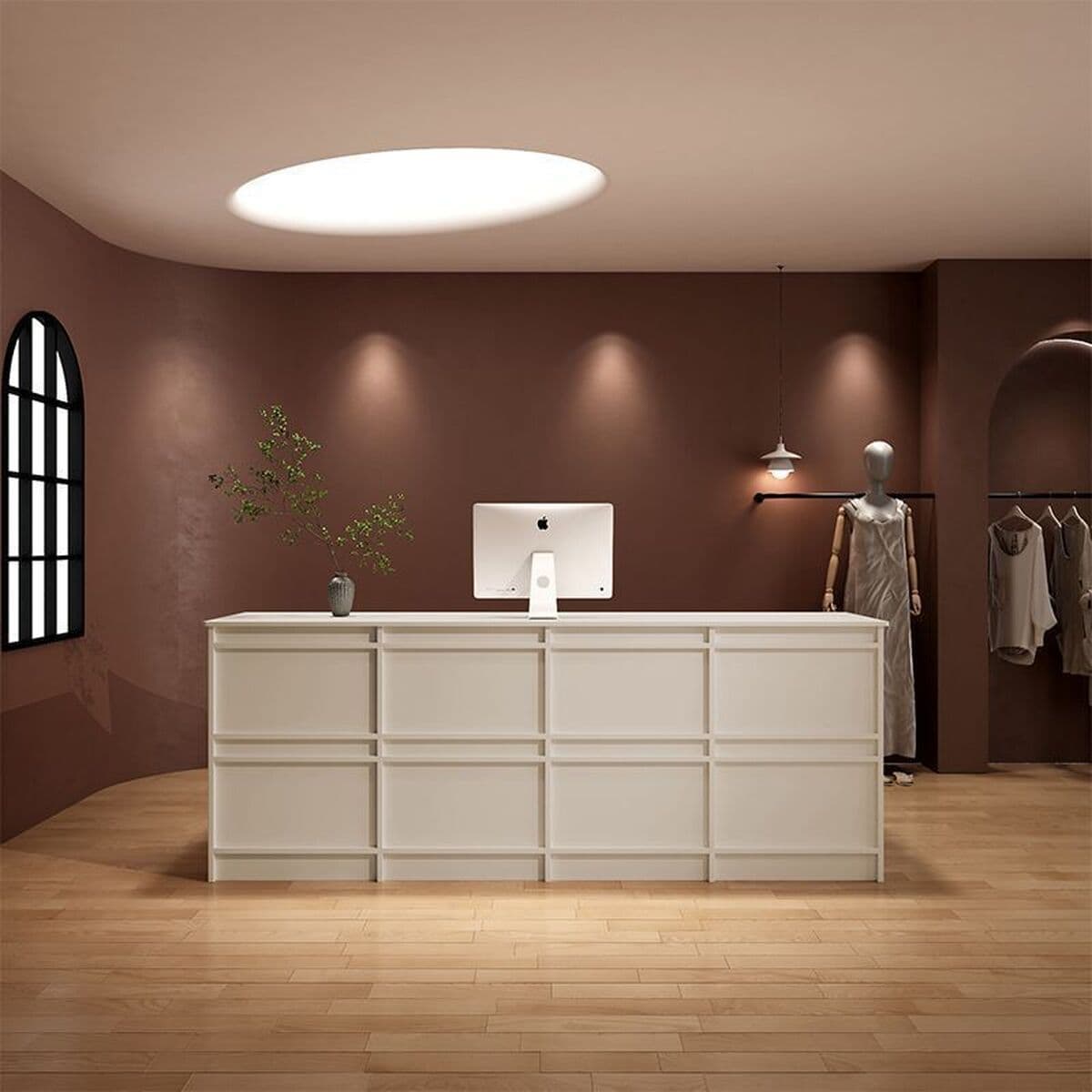 Касса интегрирована в американский бар, теперь ретро-бар новый китайский кассовый стол Салон красоты