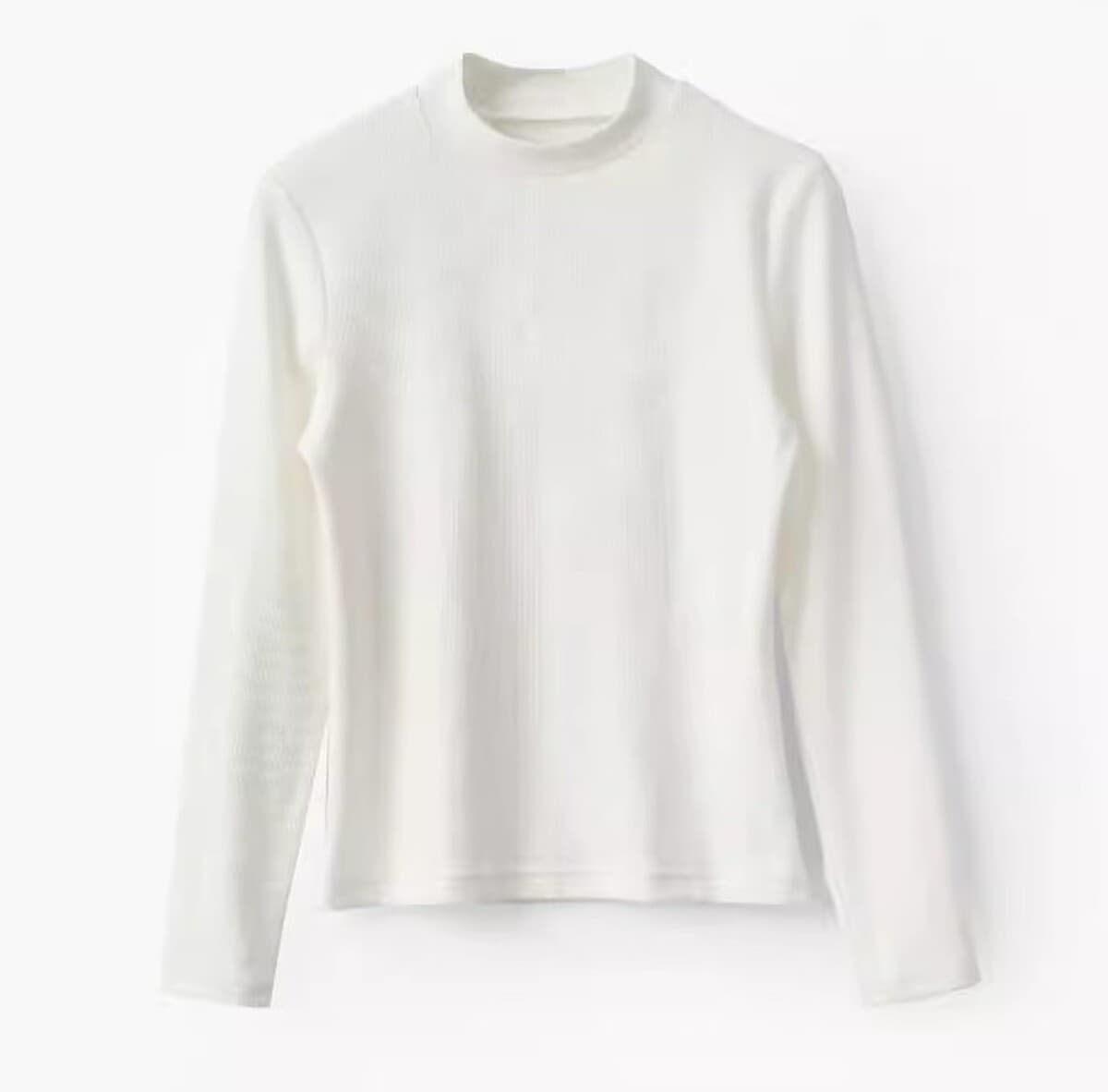 300 Kexo из древесного волокна женские резьбовые полувысокие воротники с длинными рукавами футболка сплошной цвет нижняя...