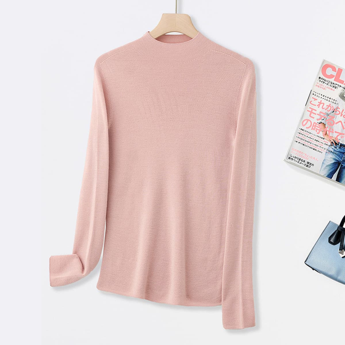 Мытье в машинном камвоне тонкая шерсть 100 шерстяных полуводолазок с высоким воротником трикотажная нижняя рубашка женский...