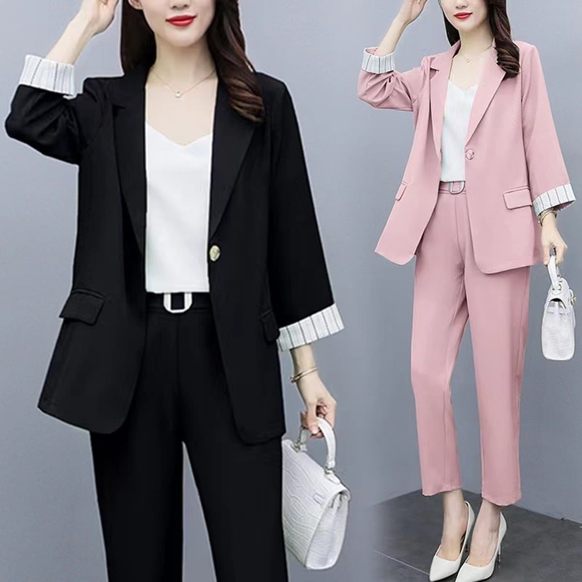 Весенний и осенний костюм костюм женский костюм из трех частей