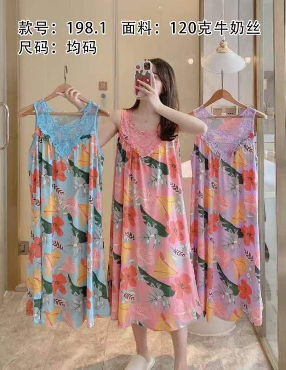 Внешняя торговля ночная рубашка лето новый жилет без рукавов платье плюс размер пухлые девушки Сладкая Сексуальная...