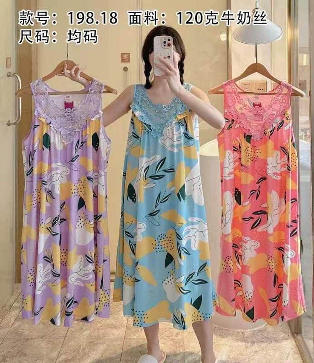 Внешняя торговля ночная рубашка лето новый жилет без рукавов платье плюс размер пухлые девушки Сладкая Сексуальная...