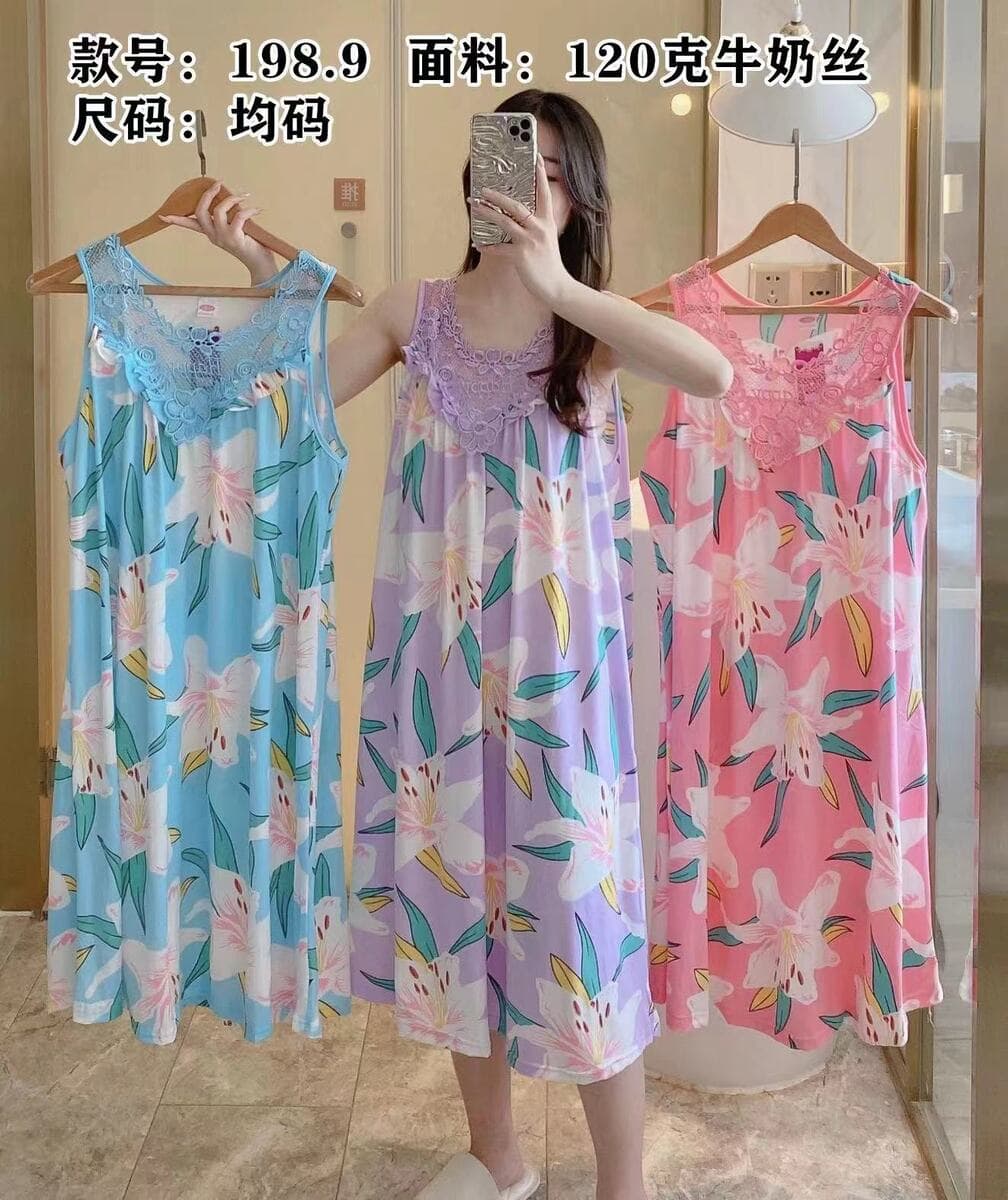 Внешняя торговля ночная рубашка лето новый жилет без рукавов платье плюс размер пухлые девушки Сладкая Сексуальная...