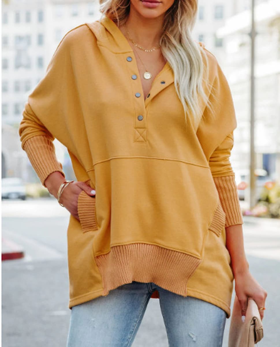 Трансграничный 2022 европейский и американский осенне-зимний Новый Многоцветный свитер с V-образным вырезом и капюшоном с...