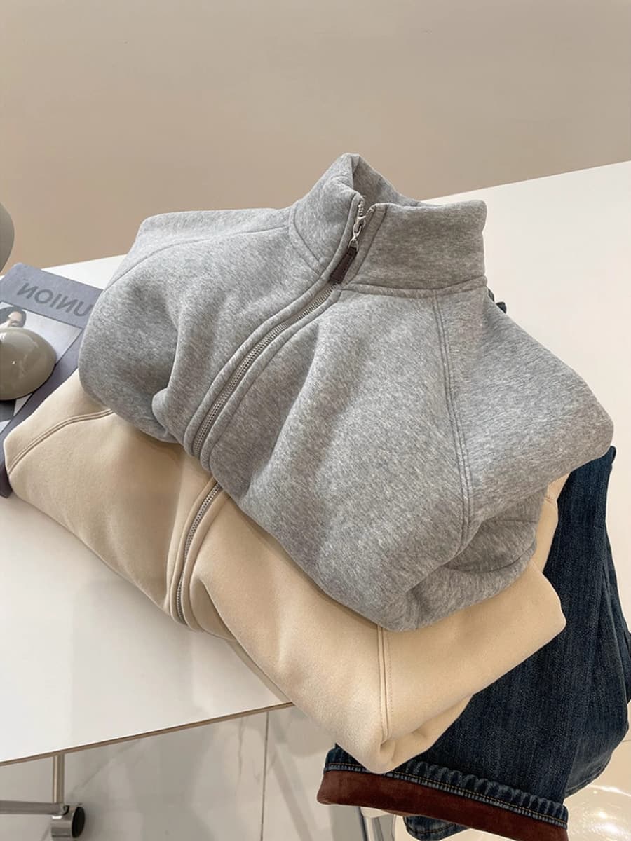 Маленькая обогреватель зимой! Толстый кашемировый свитер куртка женская поездка на дикий отдых теплый кардиган с молнией