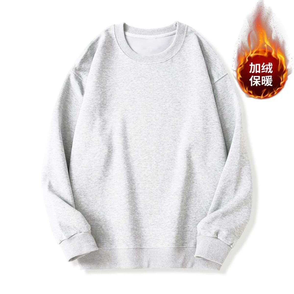 Трансграничная осенне-зимняя верхняя одежда, корейские женские топы, однотонная толстовка с круглым вырезом, свободная...