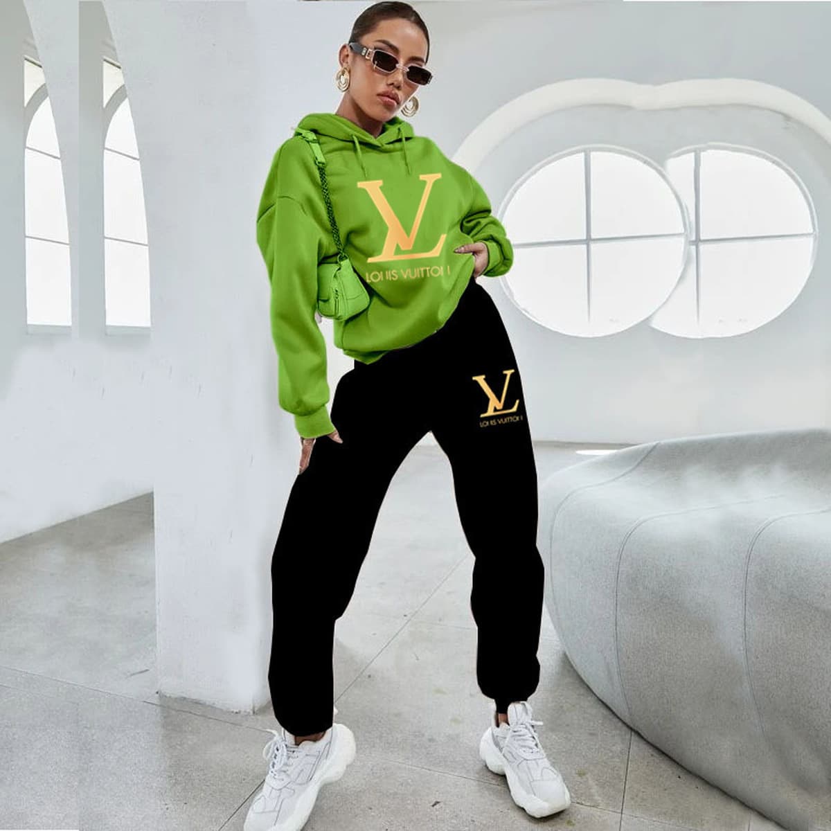 Женский свитер толстовка пуловер спортивный костюм на открытом воздухе женский спортивный набор из двух частей осенний и...