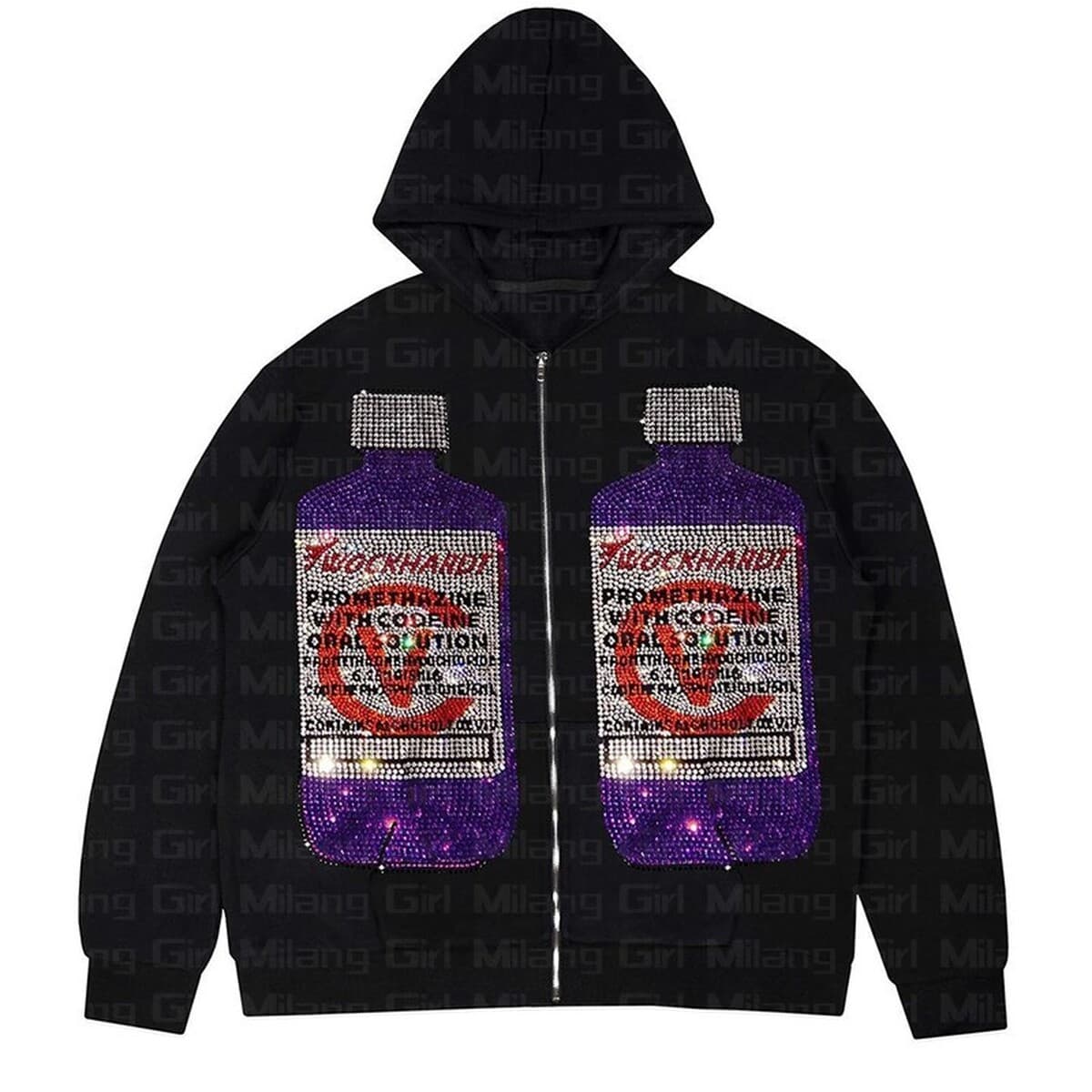 Свитер Y2K Осенняя Женская толстовка с капюшоном на молнии с принтом черепа паука с длинным рукавом Куртка с капюшоном...