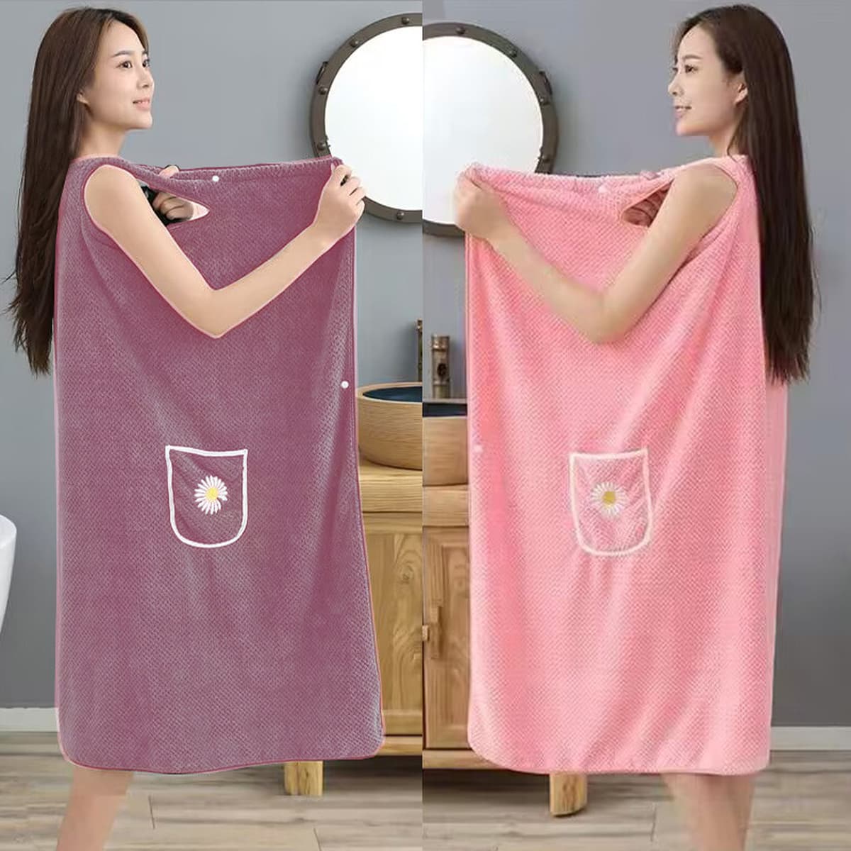 Можно носить юбку для ванной, чтобы увеличить халат, чтобы утолщать банное полотенце, мягче, чем хлопок