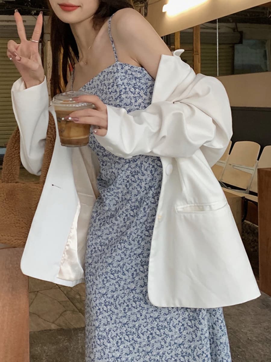 Цветочные платья женские шифоновые маленькие летние пляжные каникулы Высокие до лодыжки