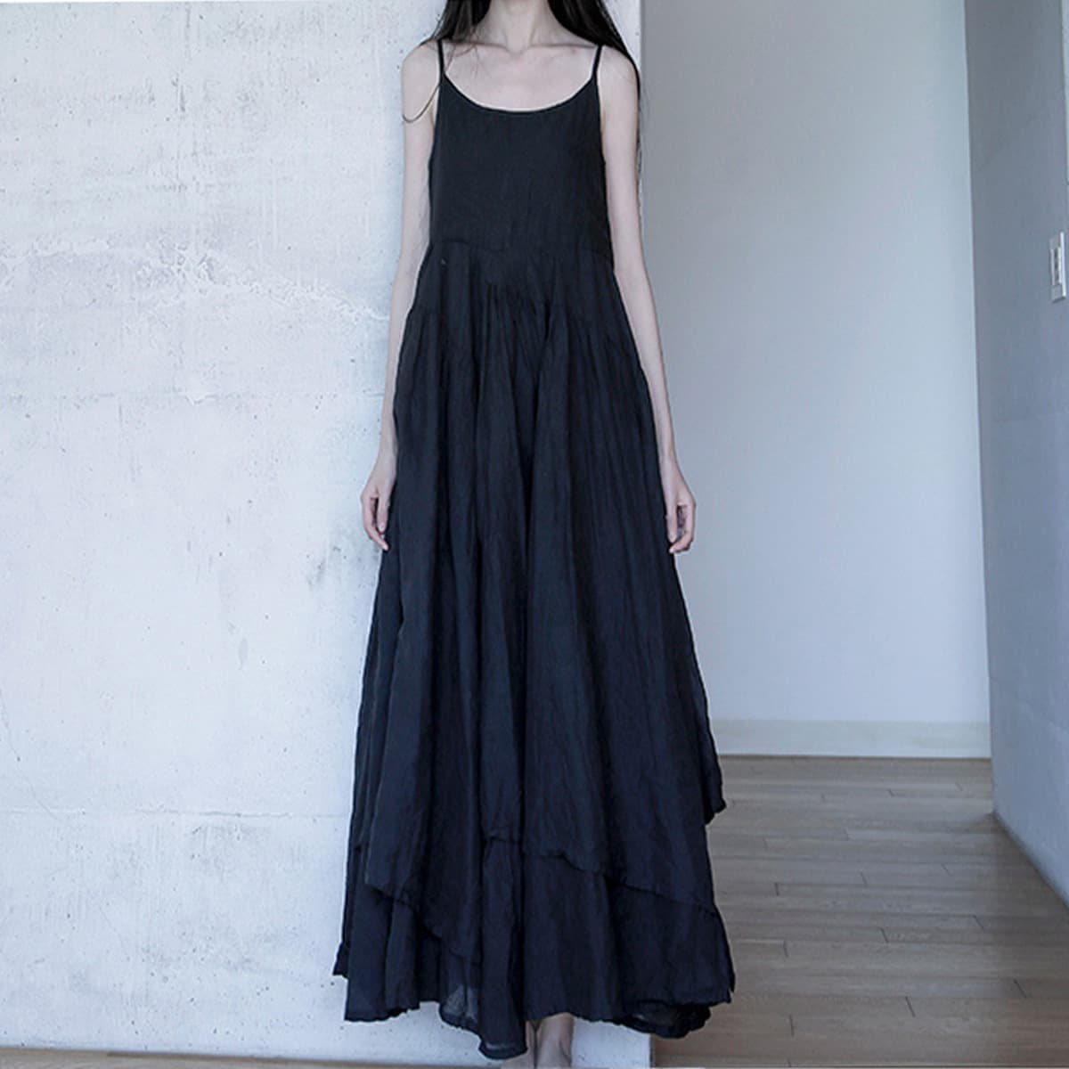 2025 новая летняя стильная высокая юбка до щиколотки плюс размер юбка на подтяжках для полных девушек, чтобы скрыть живот и...