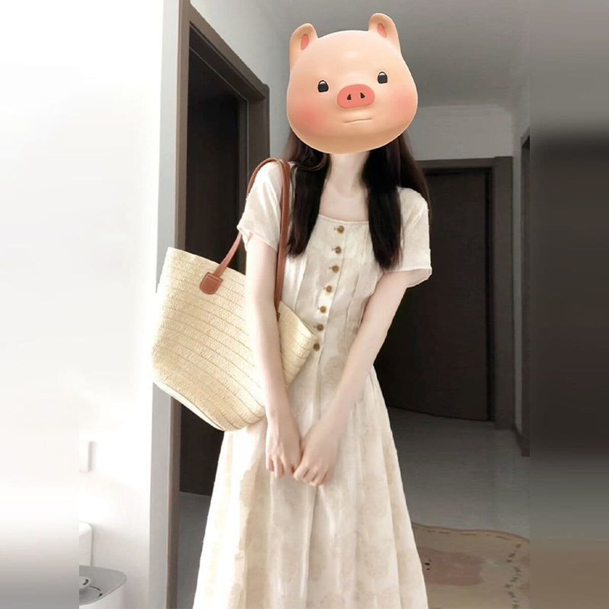 Миниатюрное элегантное платье в студенческом стиле с квадратным вырезом, женское летнее новое легкое роскошное платье...