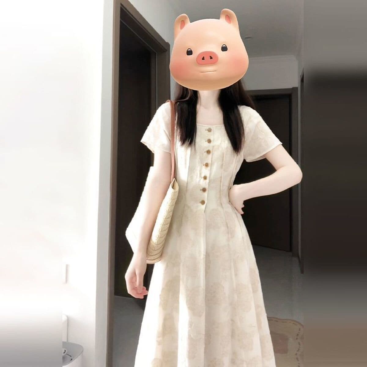 Миниатюрное элегантное платье в студенческом стиле с квадратным вырезом, женское летнее новое легкое роскошное платье...