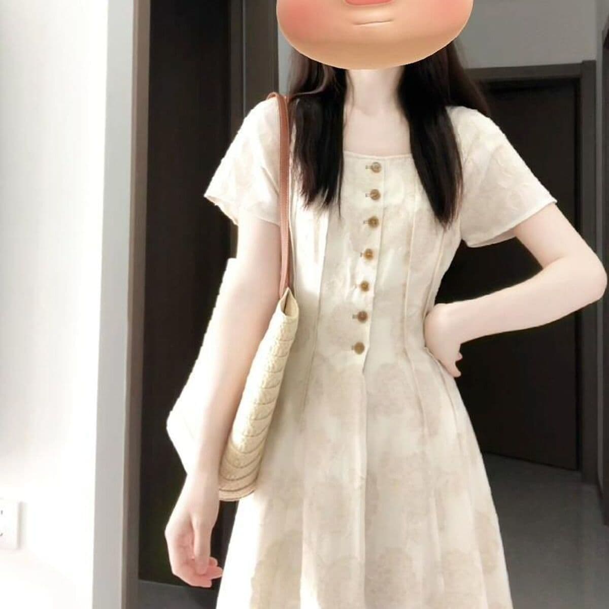 Миниатюрное элегантное платье в студенческом стиле с квадратным вырезом, женское летнее новое легкое роскошное платье...