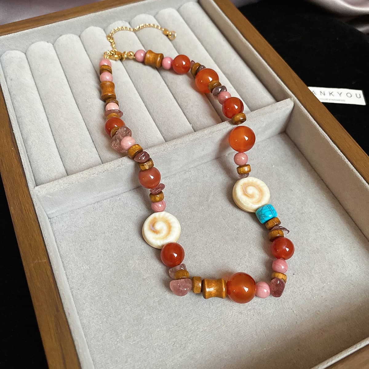 Богемное ожерелье из ракушек и бисера в стиле морского курорта, модная цепочка на ключицу, элегантное универсальное...