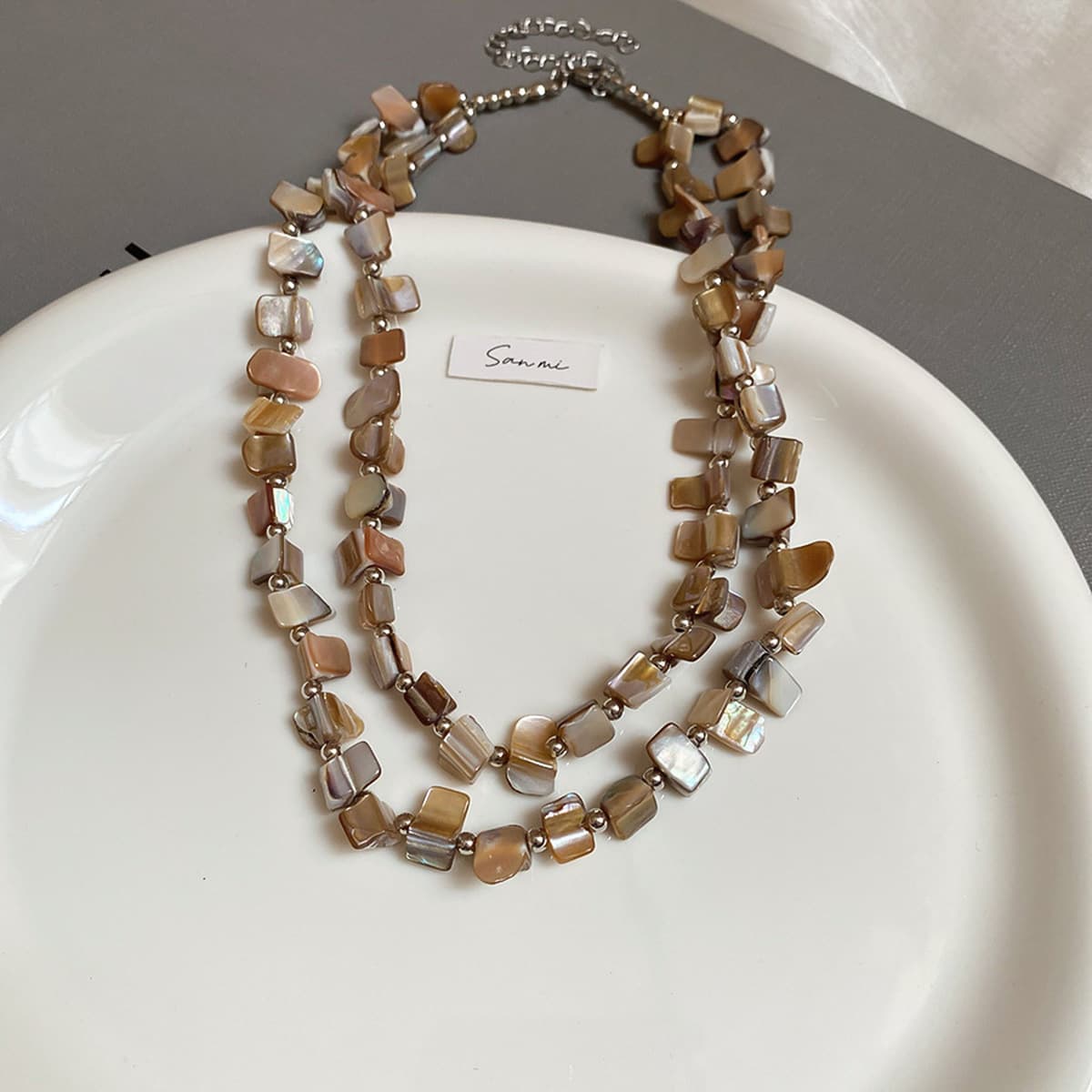 Богемное ожерелье из ракушек и бисера в стиле морского курорта, модная цепочка на ключицу, элегантное универсальное...