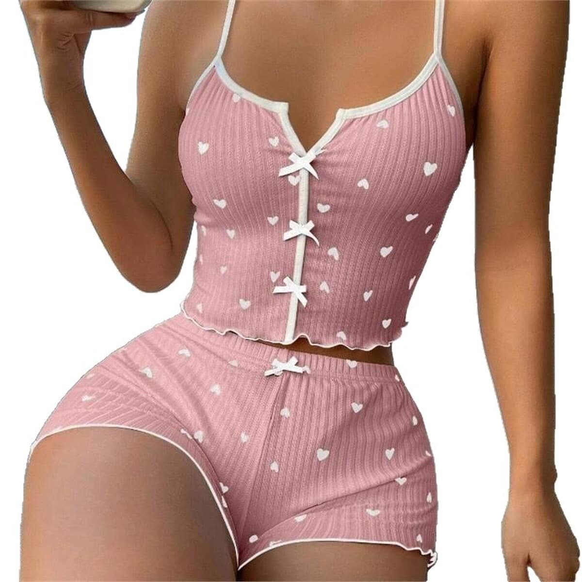 Новые шорты-подтяжки сексуальный бант разноцветный принт молочный набор для комфорта домашней одежды завод