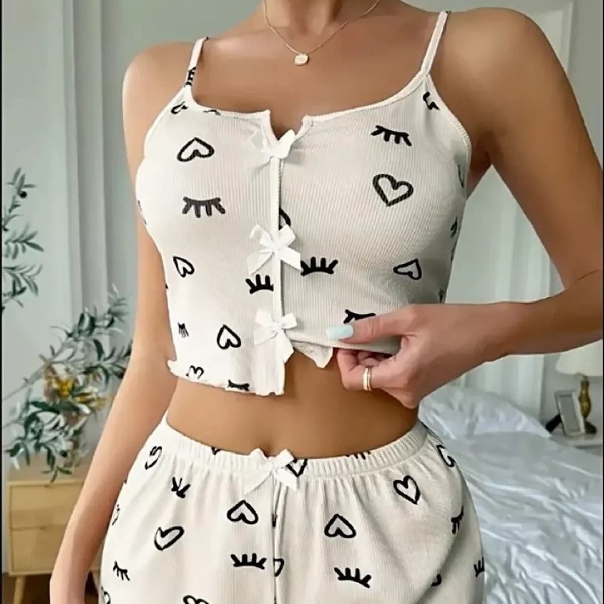 Новые шорты-подтяжки сексуальный бант разноцветный принт молочный набор для комфорта домашней одежды завод