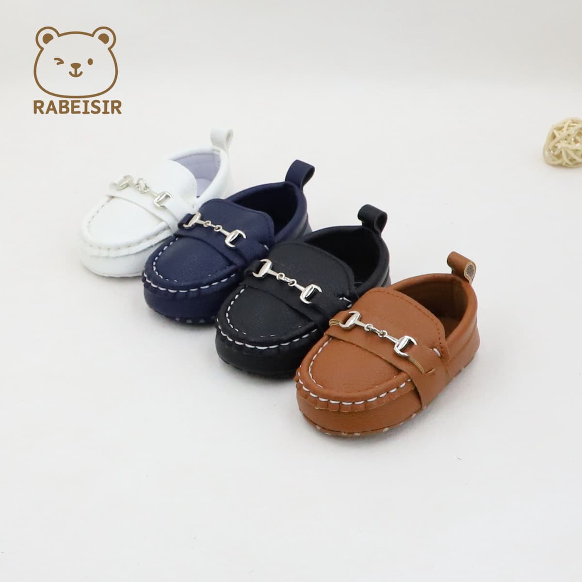 Весенне-Осенняя детская обувь для малышей Нескользящая легкая обувь спереди Мокасины с цепочкой для мальчиков и девочек...