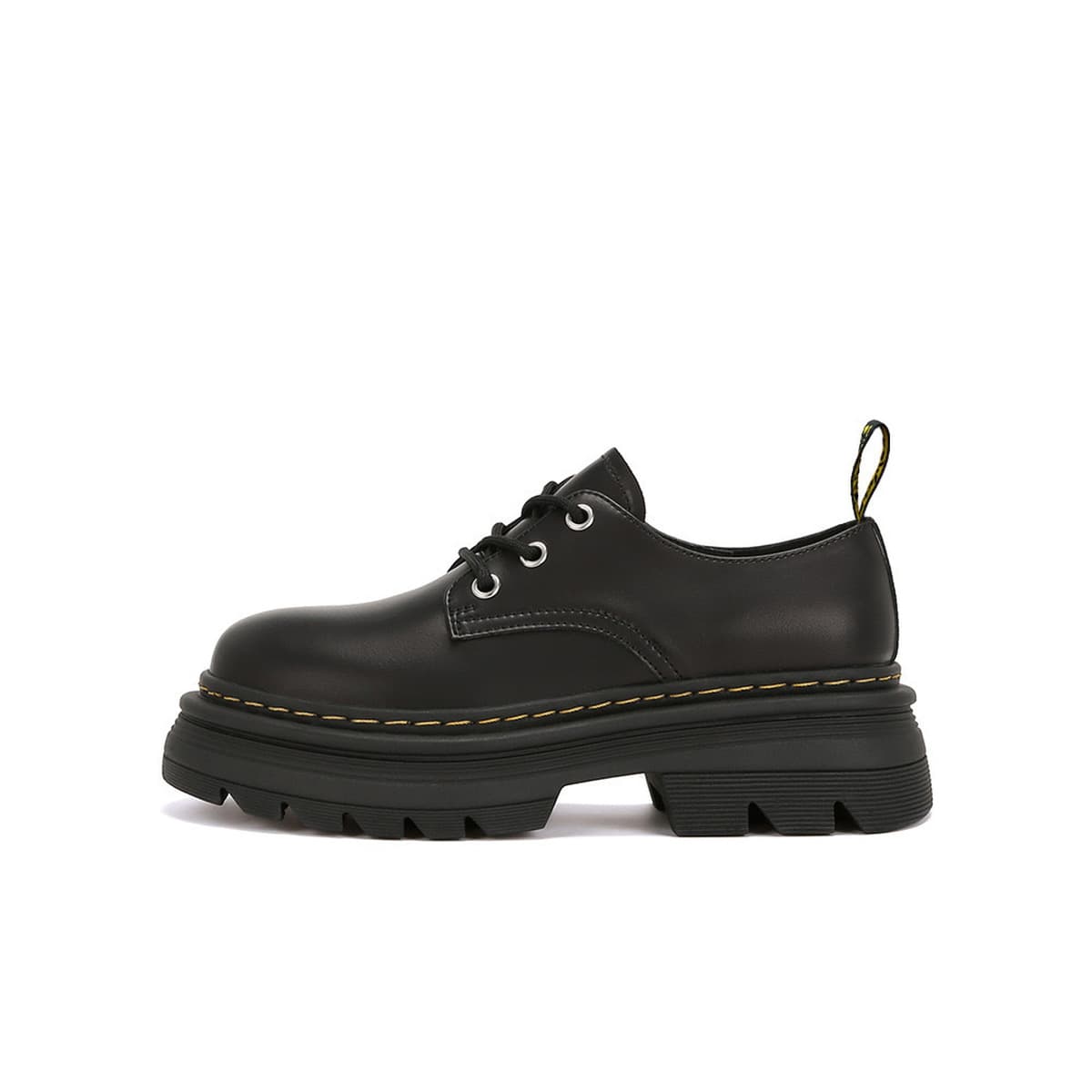 Ян Ми та же кожаная маленькая кожаная обувь женская обувь на толстой подошве 2024 женская обувь одиночная обувь в британском...