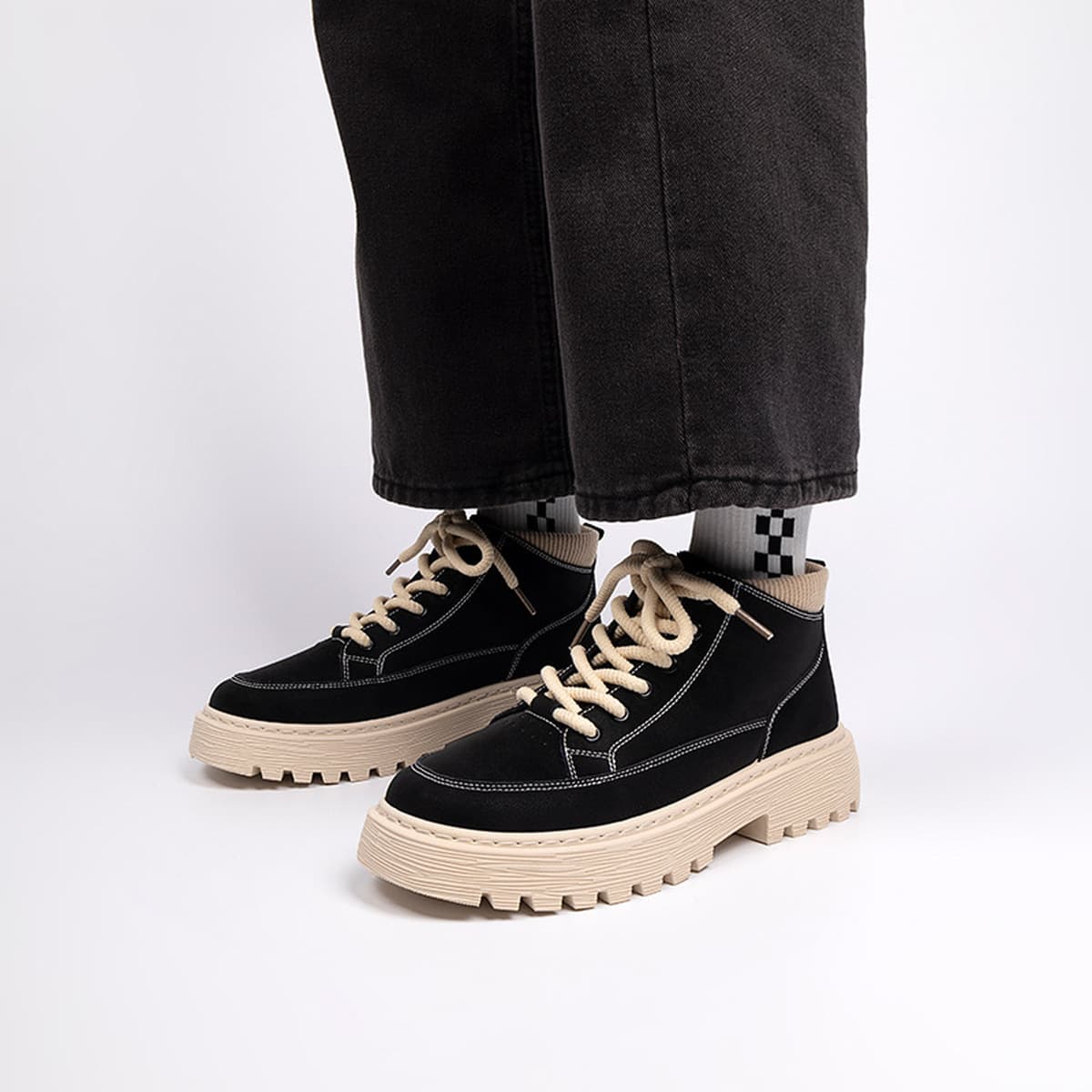 Универсальные теплые зимние ботинки на флисовой подкладке, новые, защищающие от холода, мужские снежные ботинки ZHQ-HY653-1