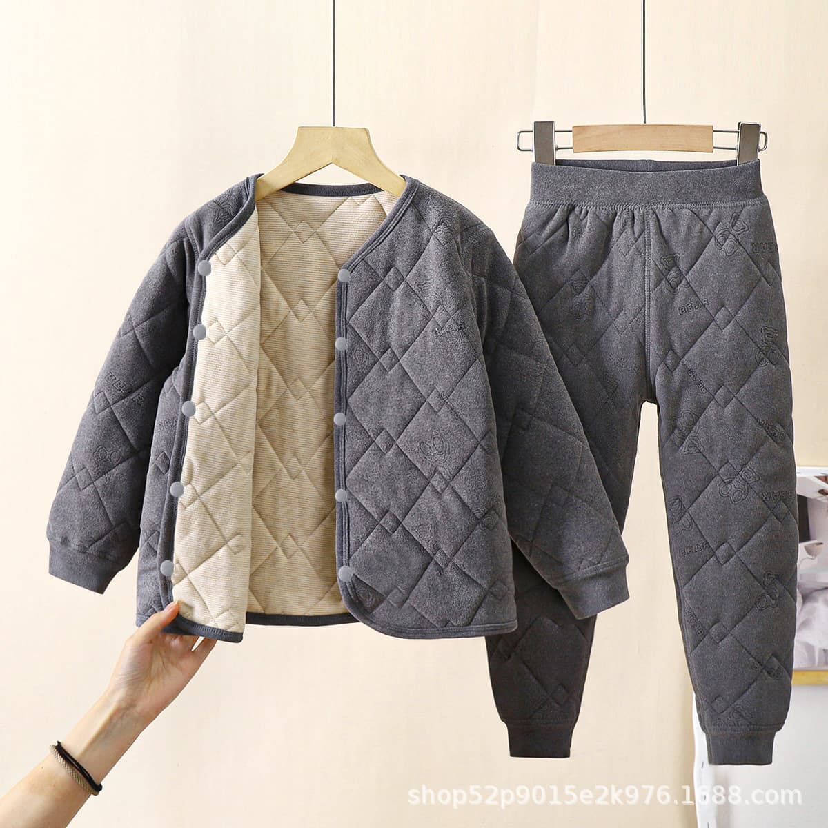Детская школьная форма артефакт осень-зима новый трехслойный стеганый хлопок для мальчиков