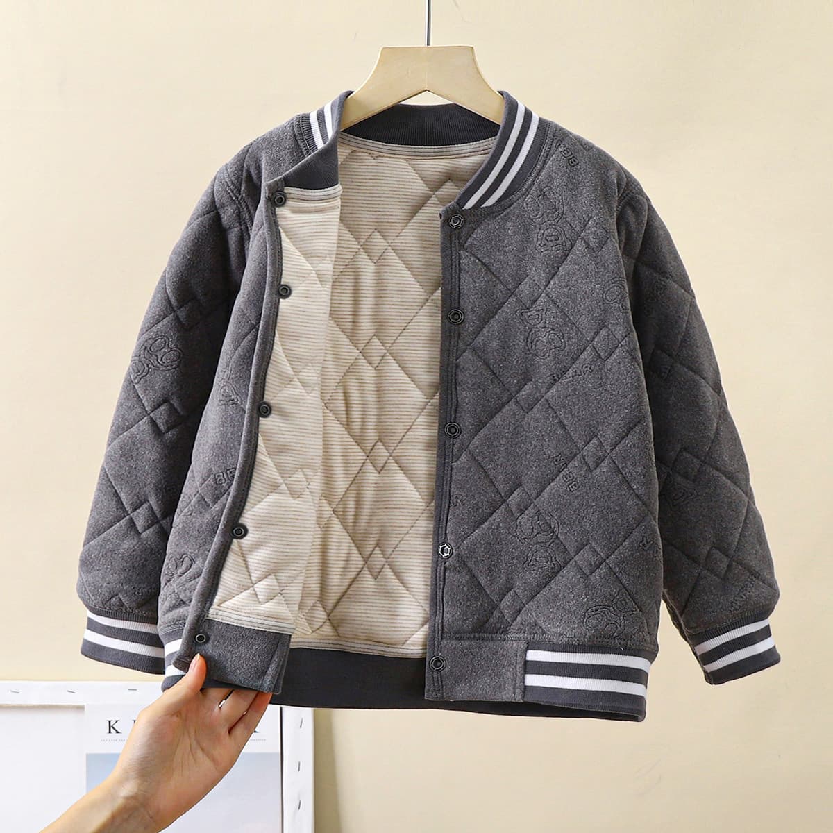 Детская школьная форма артефакт осень-зима новый трехслойный стеганый хлопок для мальчиков