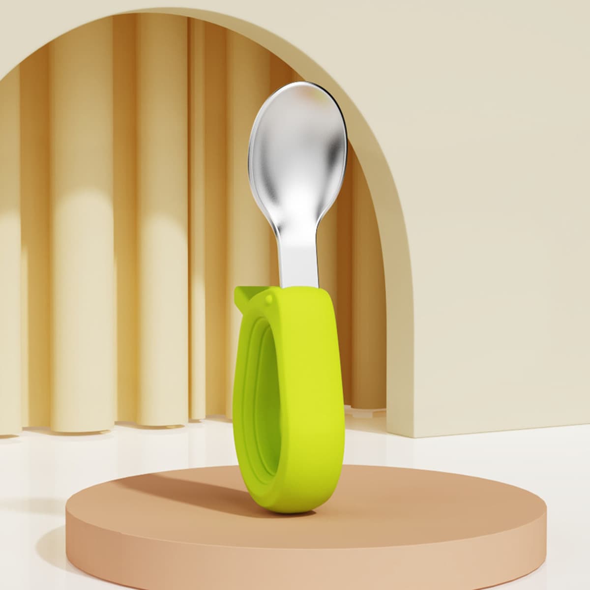 Детская ложка набор Детская ложка с короткой ручкой вилочная ложка 316 из нержавеющей стали колена дрессировка для детей