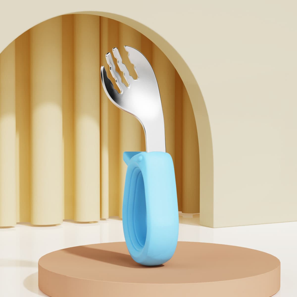 Детская ложка набор Детская ложка с короткой ручкой вилочная ложка 316 из нержавеющей стали колена дрессировка для детей