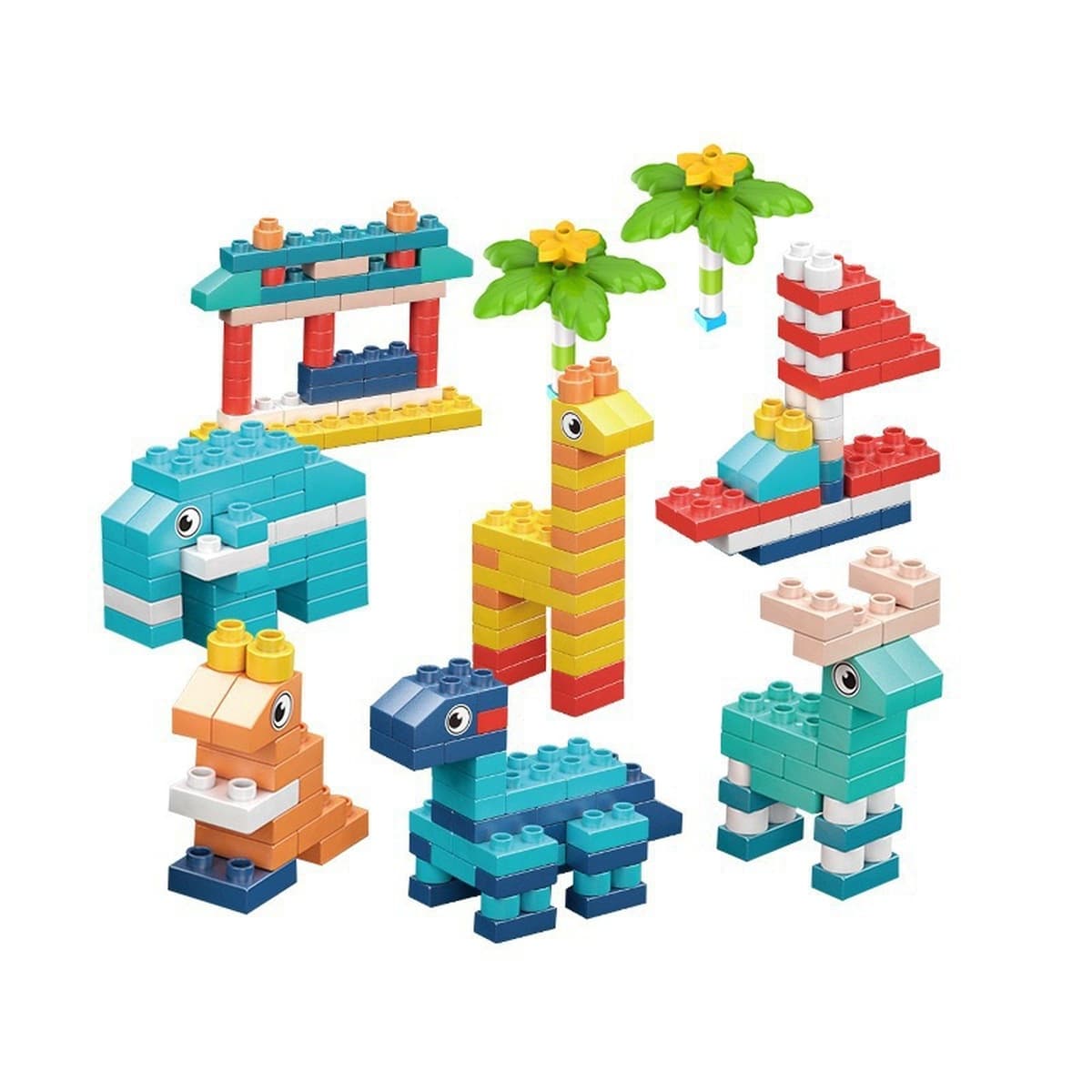 Детские строительные блоки с крупными частицами, совместимые с Lego Baby в сборе, большие От 3 до 6 лет Развивающие Игрушки...