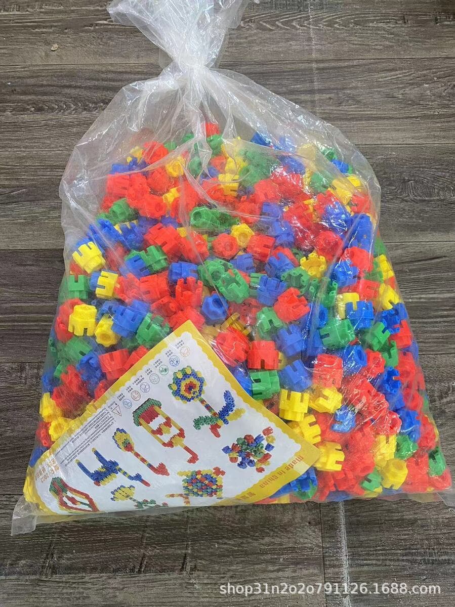 Детский сад оптом строительные блоки Детские игрушки оптом Настольные строительные блоки Снежинка строительные блоки Игрушки...