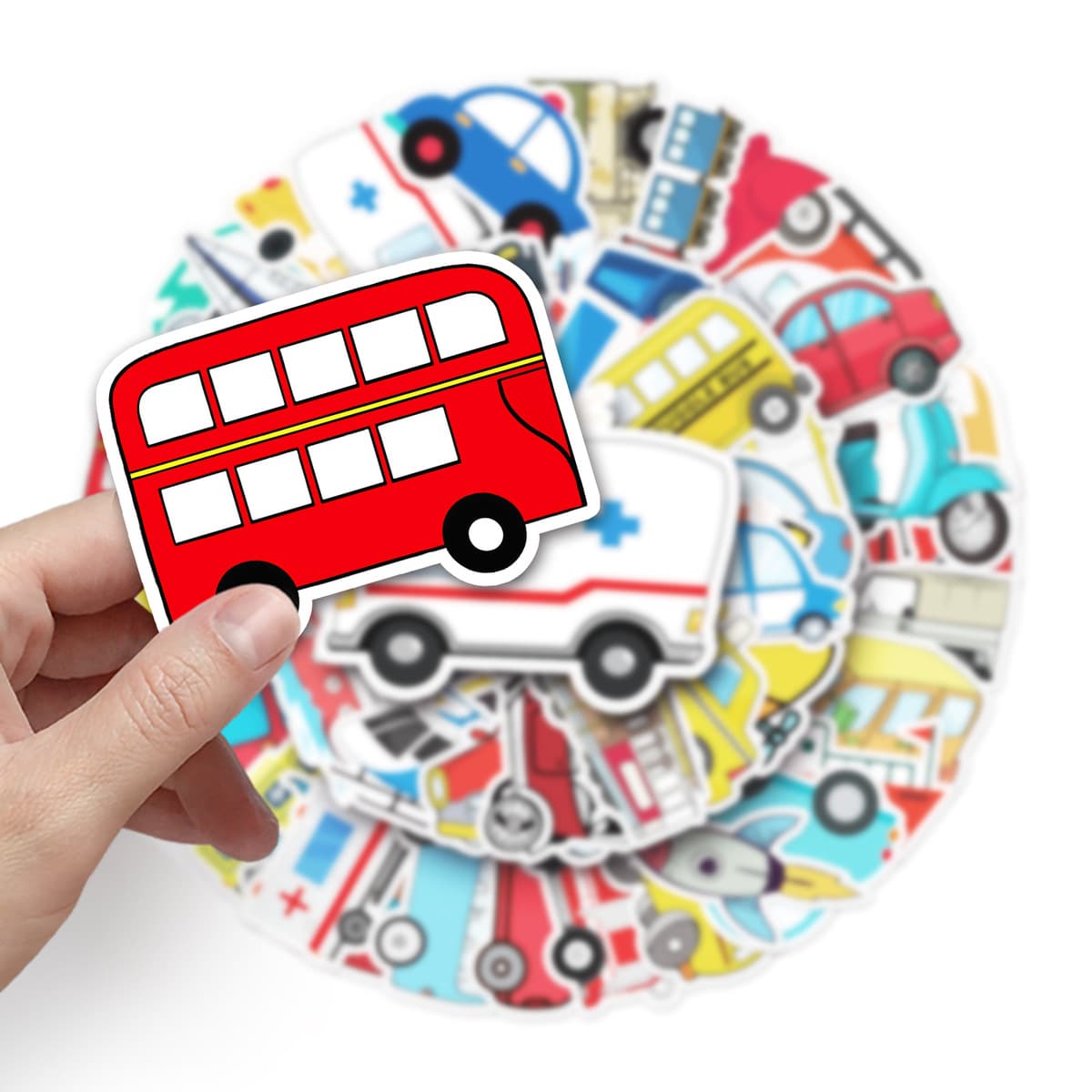 50 транспортных средств граффити трансграничный мультфильм дети награды DIY скейтборд мобильный телефон стикер для багажа...