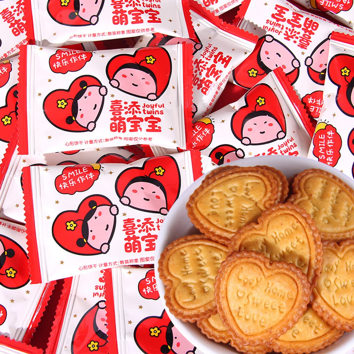 Xuekezi Xixi Tian Mengbao Cookies в форме сердца