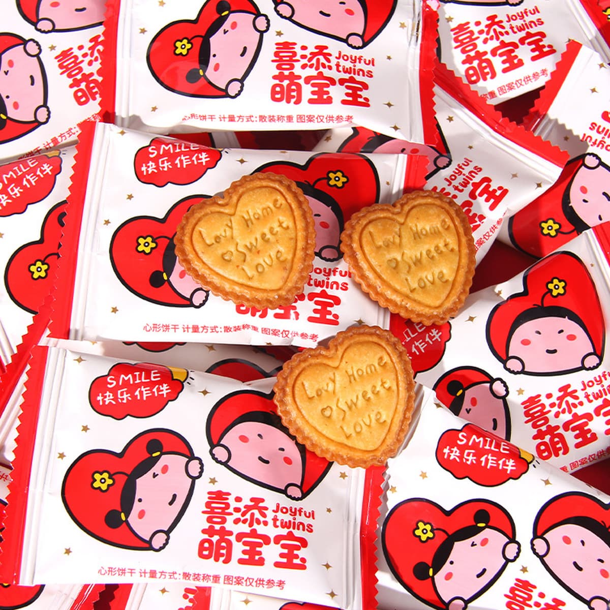 Xuekezi Xixi Tian Mengbao Cookies в форме сердца