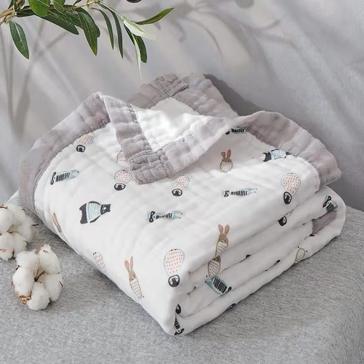 Детское одеяло весна-осень из чистого хлопка высокой плотности, шестислойное Марлевое банное полотенце, утолщенное...