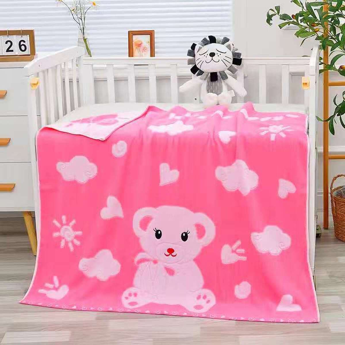 Оптовая продажа: махровое банное полотенце из чистого хлопка, детское одеяло с мультяшными животными, мягкое и впитывающее...