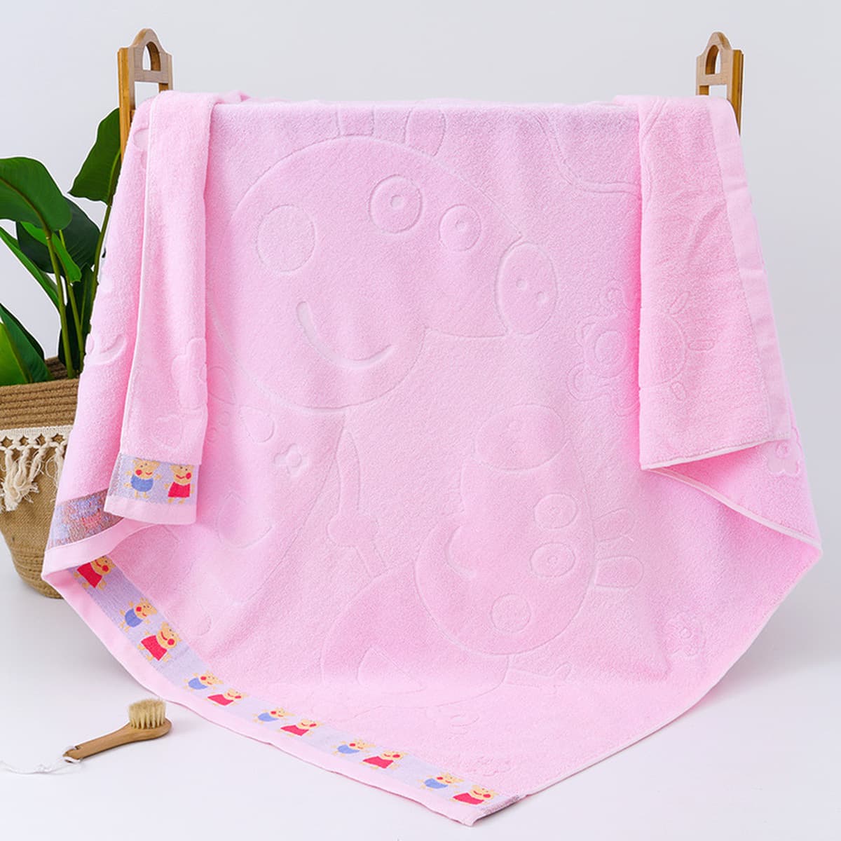 Оптовая продажа: махровое банное полотенце из чистого хлопка, детское одеяло с мультяшными животными, мягкое и впитывающее...