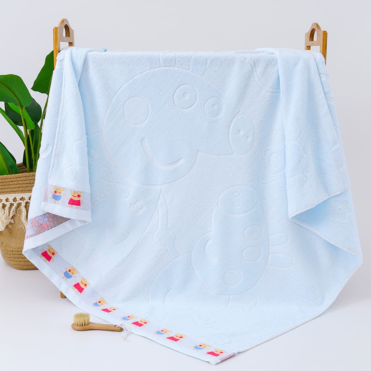 Оптовая продажа: махровое банное полотенце из чистого хлопка, детское одеяло с мультяшными животными, мягкое и впитывающее...