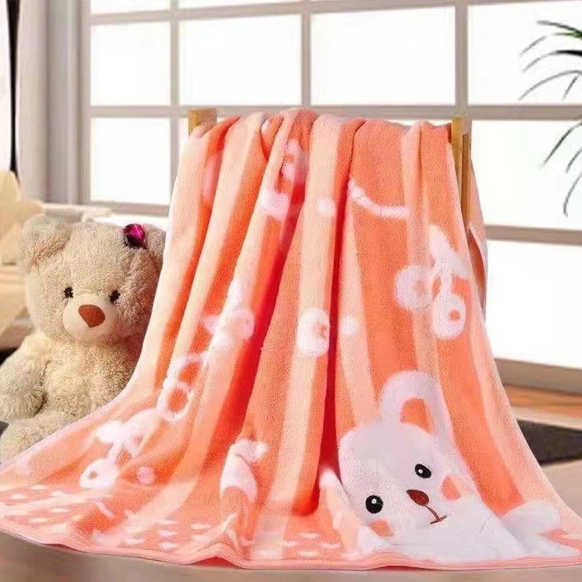 Оптовая продажа: махровое банное полотенце из чистого хлопка, детское одеяло с мультяшными животными, мягкое и впитывающее...