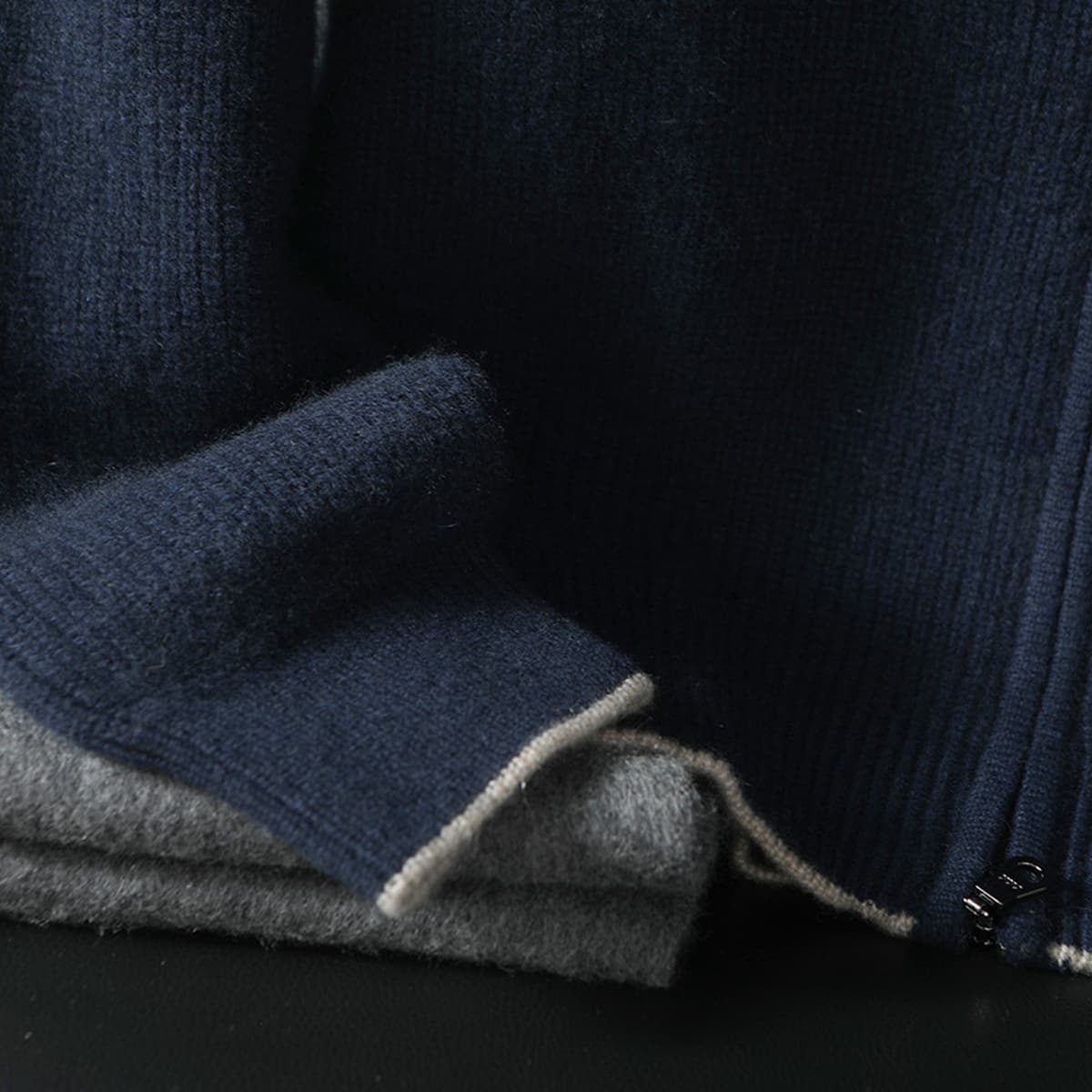 24 осенние и зимние новые кашемировые свитера мужские полувысокие воротники кардиган на молнии