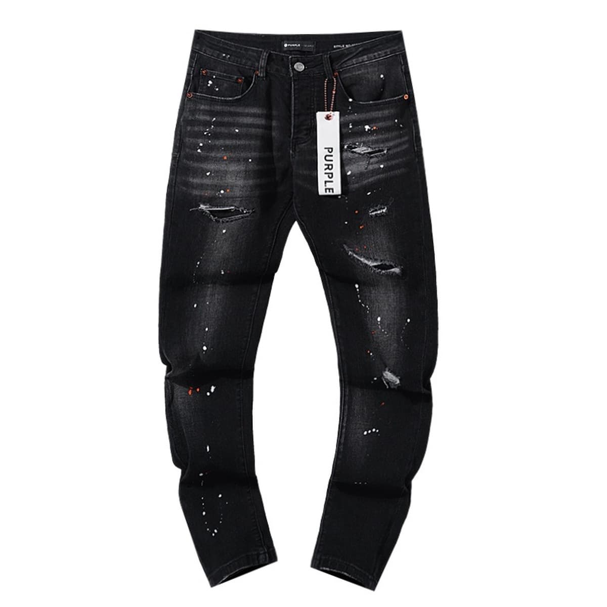 Трансграничная оптовая продажа Purple в американском стиле High Street дыра патч тренд ретро прямой amiri джинсовые брюки...