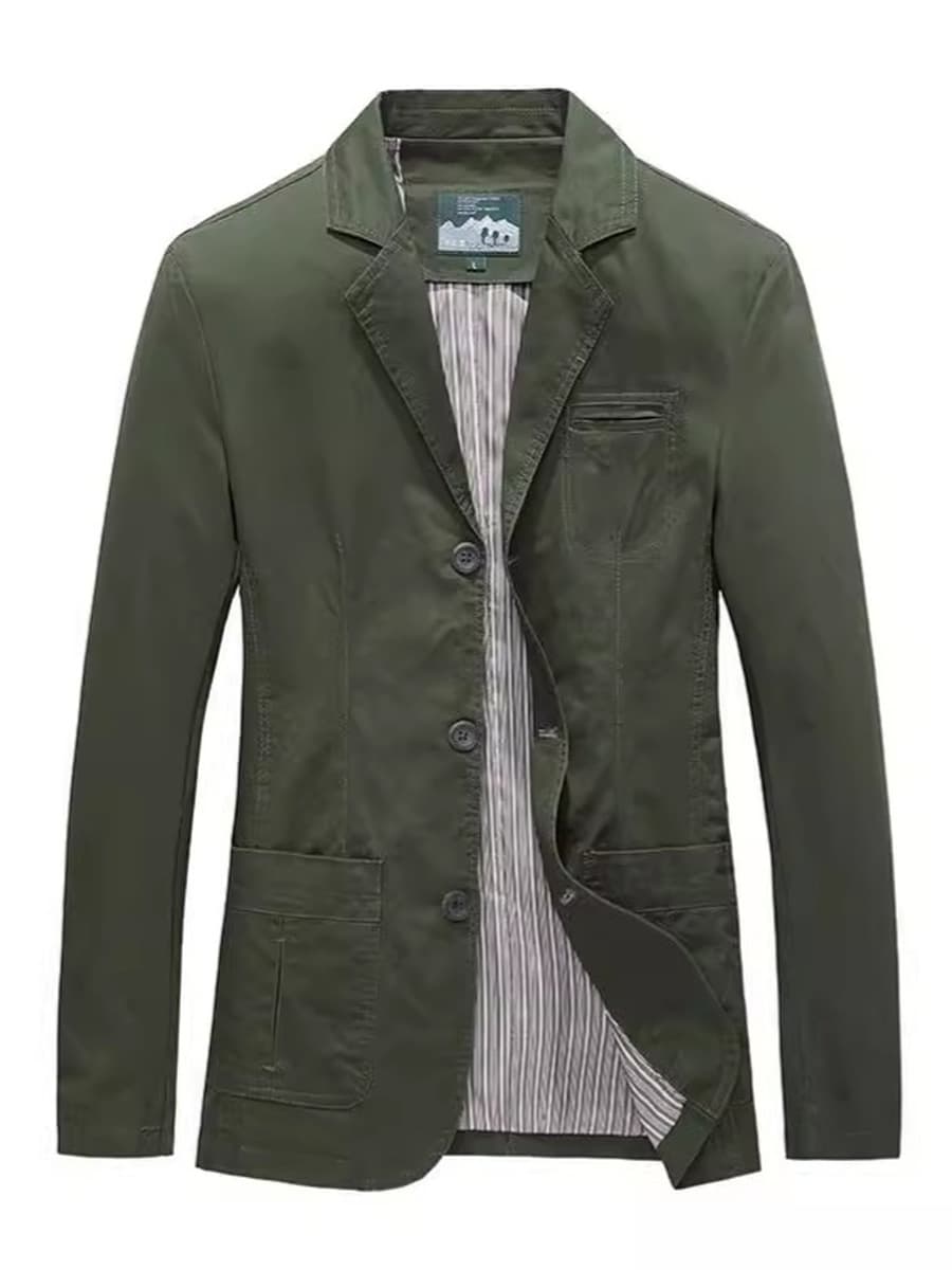 Новый осенне-зимний мужской хлопковый уличный костюм, деловая куртка, Модный повседневный костюм больших размеров, куртка с...