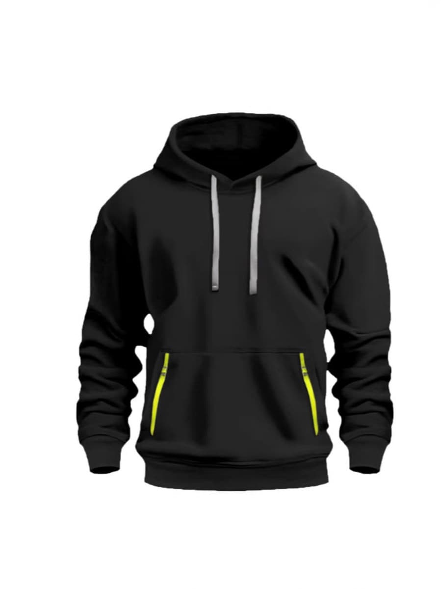 Мужской спортивный худи с капюшоном, 11 цветов, 2025, кросс-бордер, осень-зима, с карманами на рукавах и молнией