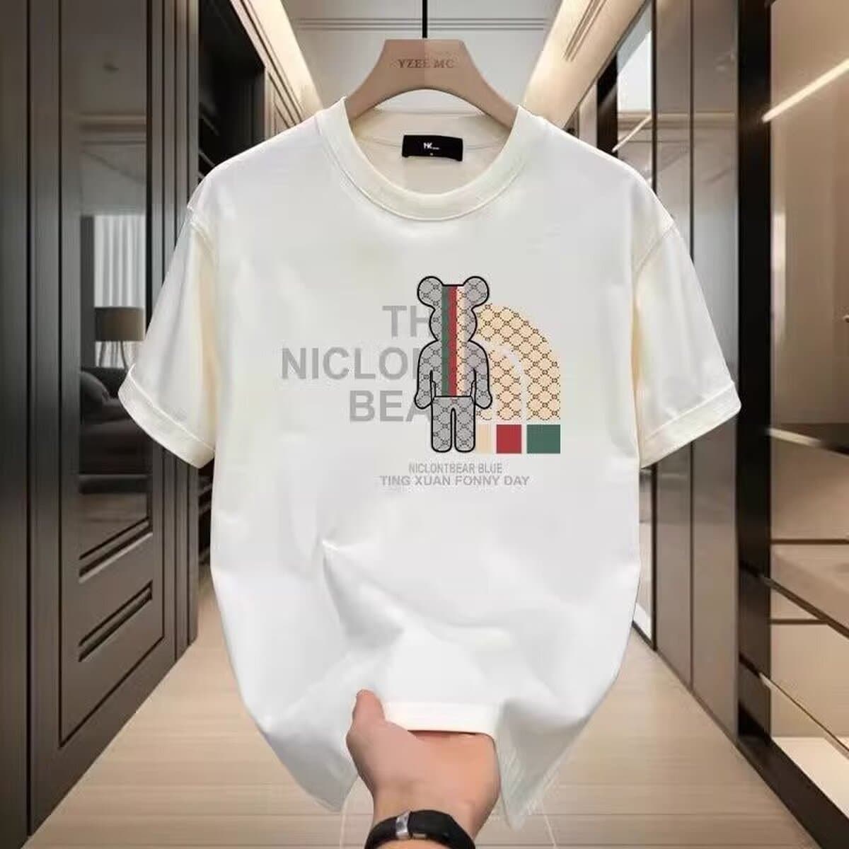 С короткими рукавами мужской красный прилив бренд летом американская красавчик красавчик футболка для юношей и девушек tins...