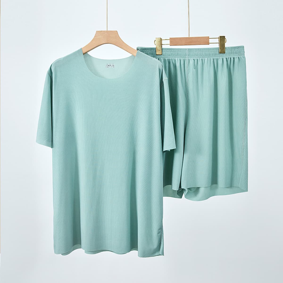 Пара хоккейная домашняя одежда Летняя женская сумка с круглым вырезом и короткими рукавами брюки мужские шорты без следов...