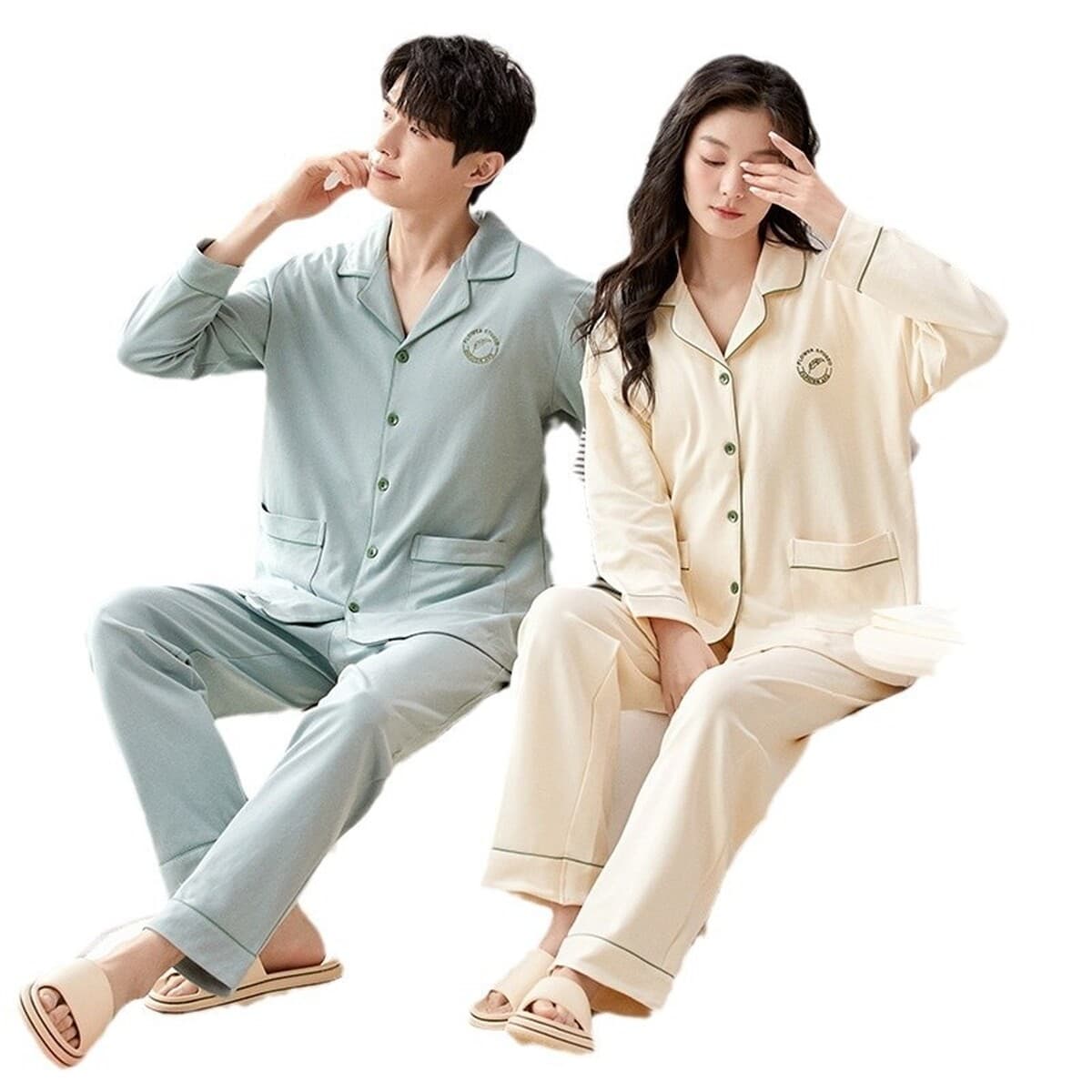 Строго отобранные удобные пижамные пары осенью и зимой хлопок досуг можно носить на улице