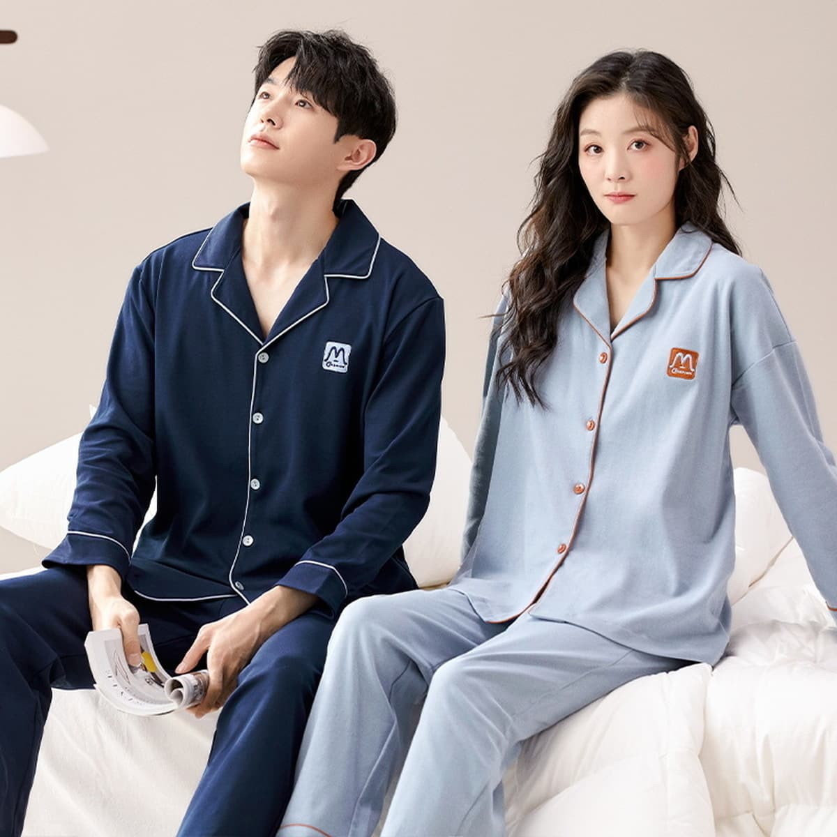 Строго отобранные удобные пижамные пары осенью и зимой хлопок досуг можно носить на улице